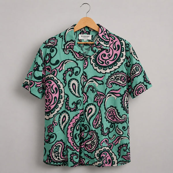 Premium Tee Green Paisley