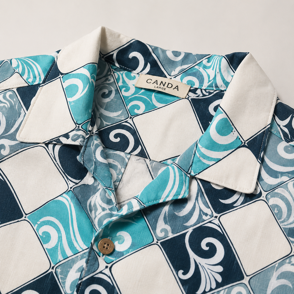 Premium Tee Wavy Diamond Printed Camp