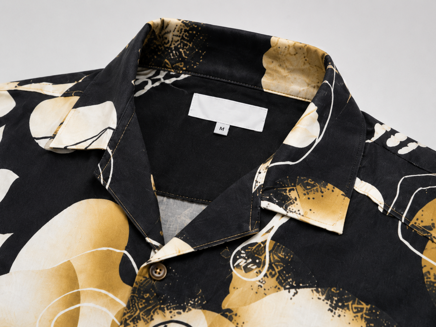 Premium Tee Gold & White Botanical