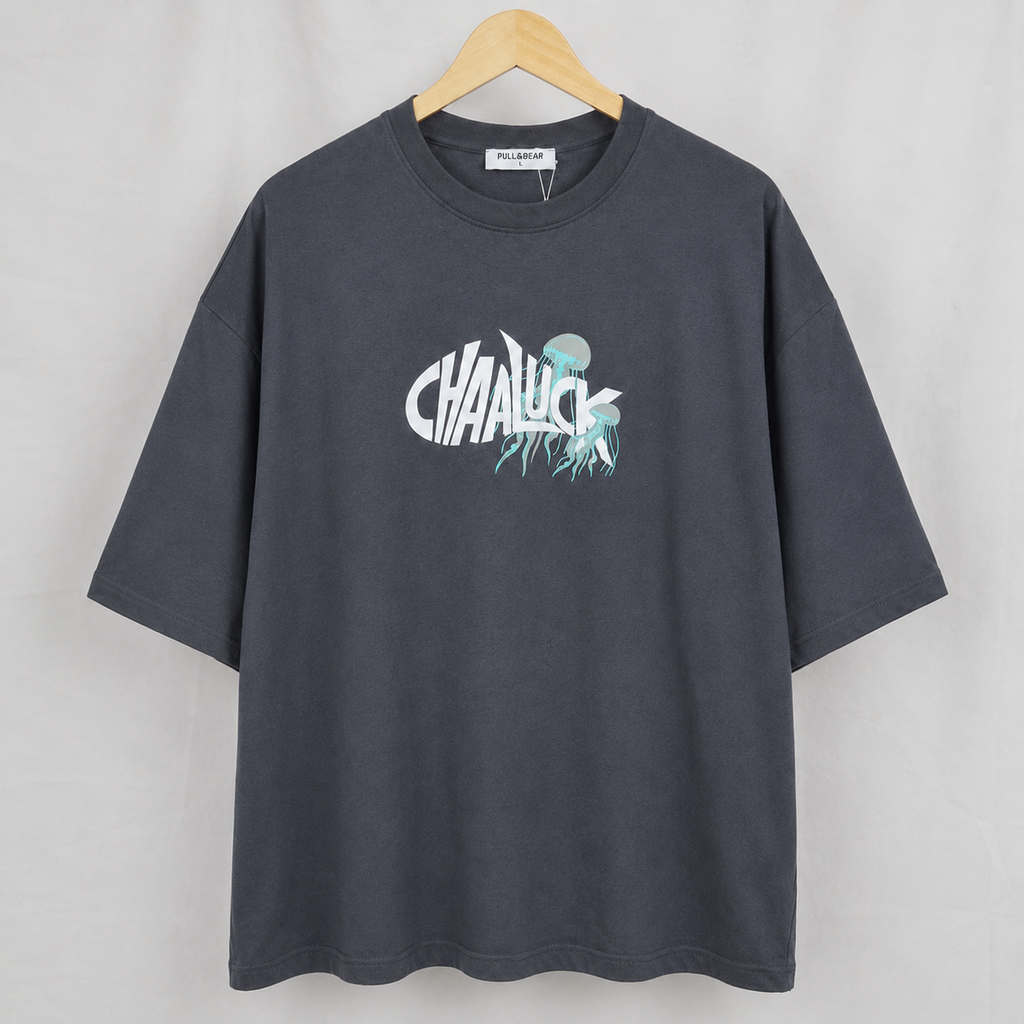 Men’s Oversized Graphic Drop Shoulder Tee-Chaaluck