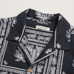 Premium Tee Black Bandana Print Camp