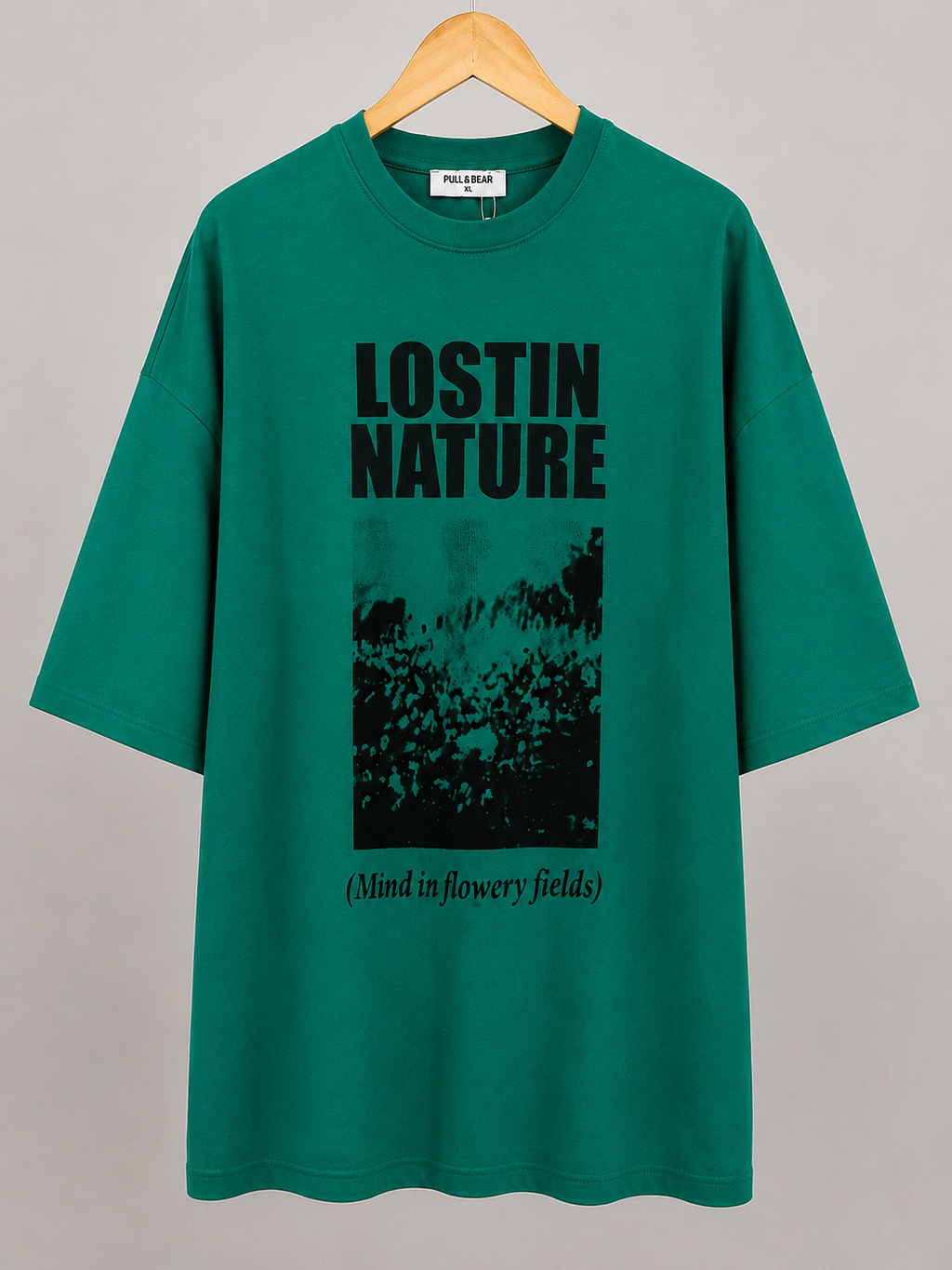 Men’s Oversized Graphic Drop Shoulder Tee – Lost In Nature