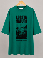 Men’s Oversized Graphic Drop Shoulder Tee – Lost In Nature