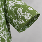 Men's Olive Button-Up Shirt-Botanical Olive