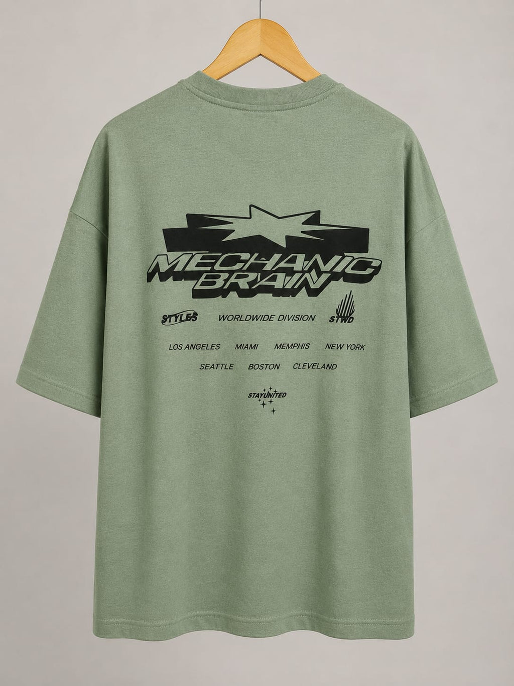 Mechanic Brain Oversized Graphic T-Shirt