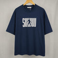 Oversized Ronaldo SIUU Drop Shoulder Tee – Navy Blue
