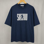 Oversized Ronaldo SIUU Drop Shoulder Tee – Navy Blue