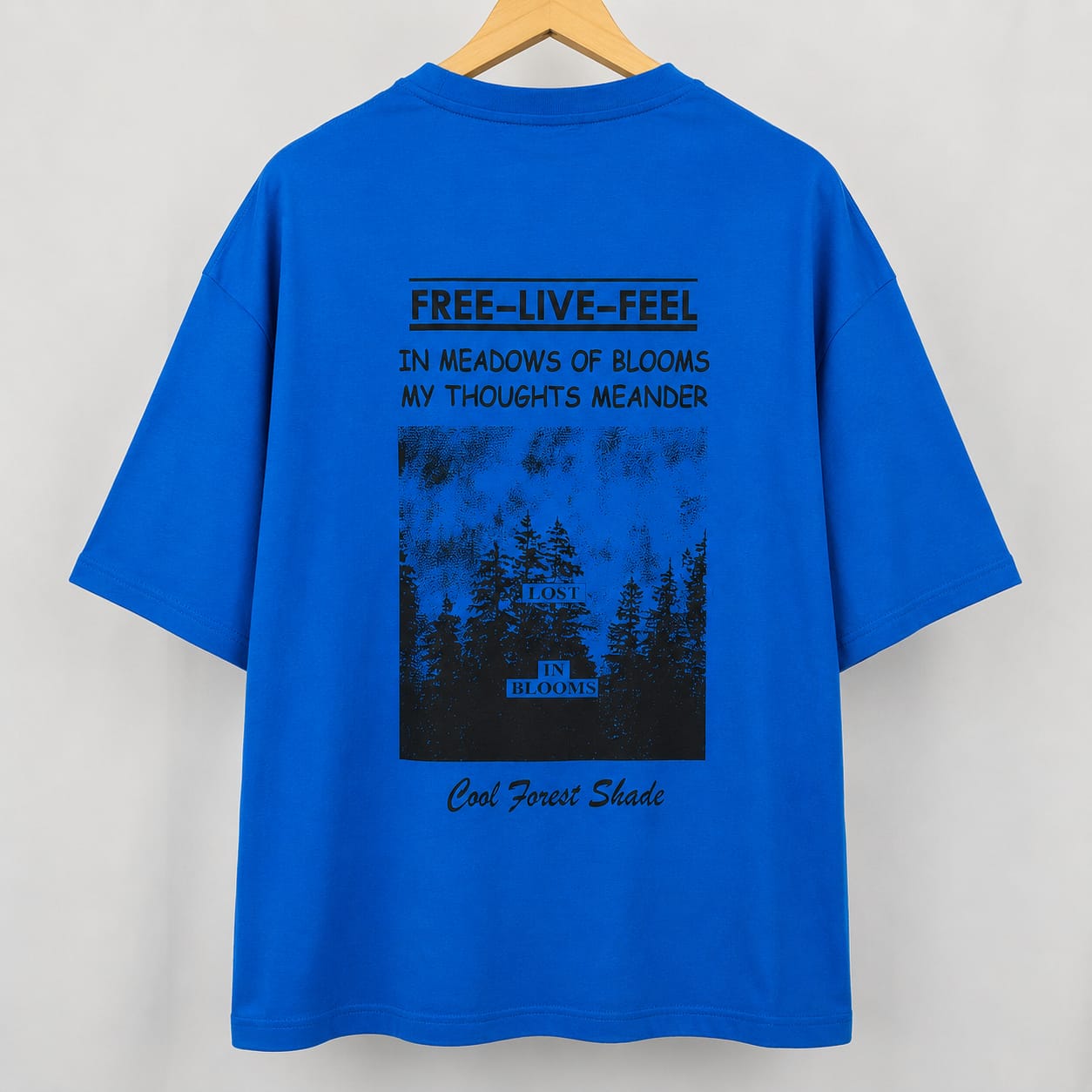 Men’s Oversized Graphic Drop Shoulder Tee – Lost In Nature