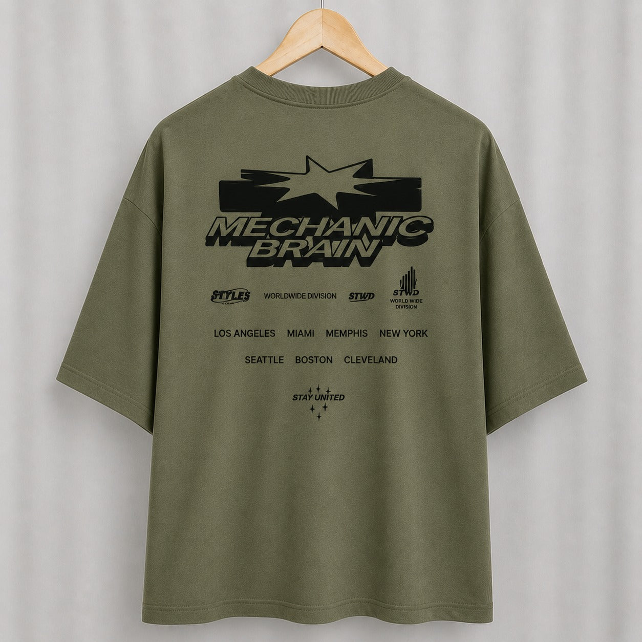 Mechanic Brain Oversized Graphic T-Shirt