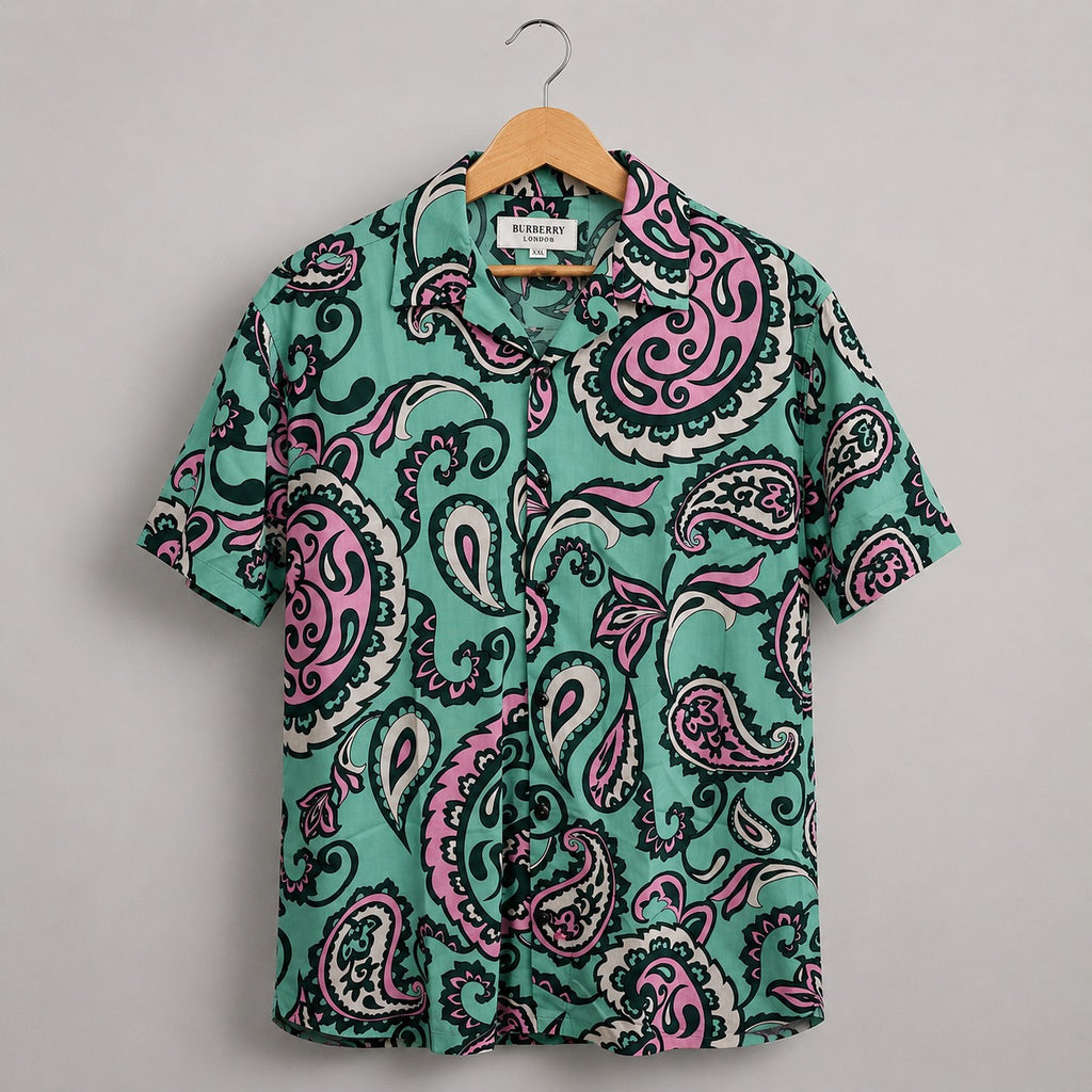 Premium Tee Green Paisley