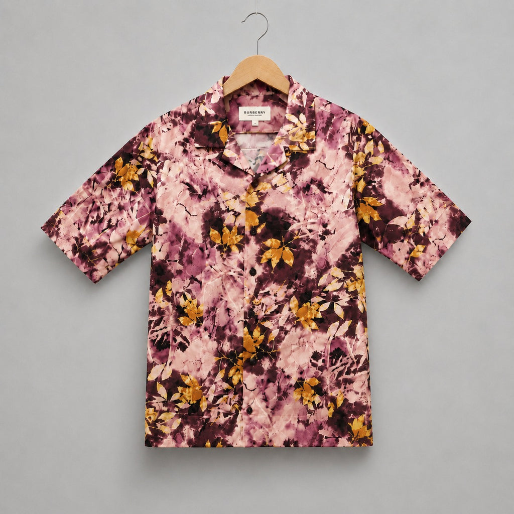 Premium Tee Tropical  Magenta Floral