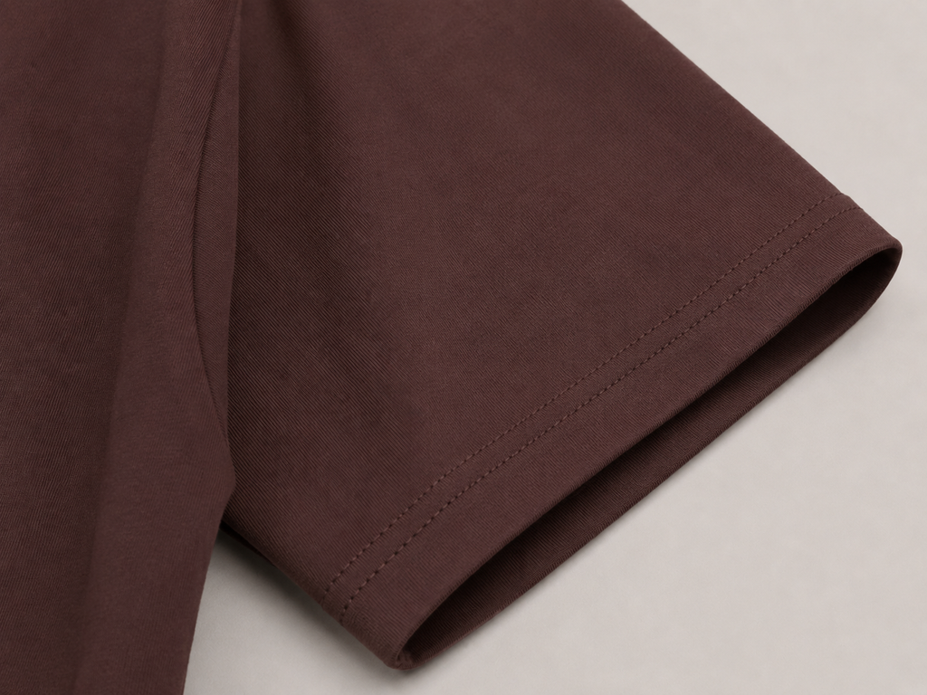 Brown Oversized Drop Shoulder Graphic Tee for Men