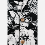 Premium Tee Black & White Floral Printed