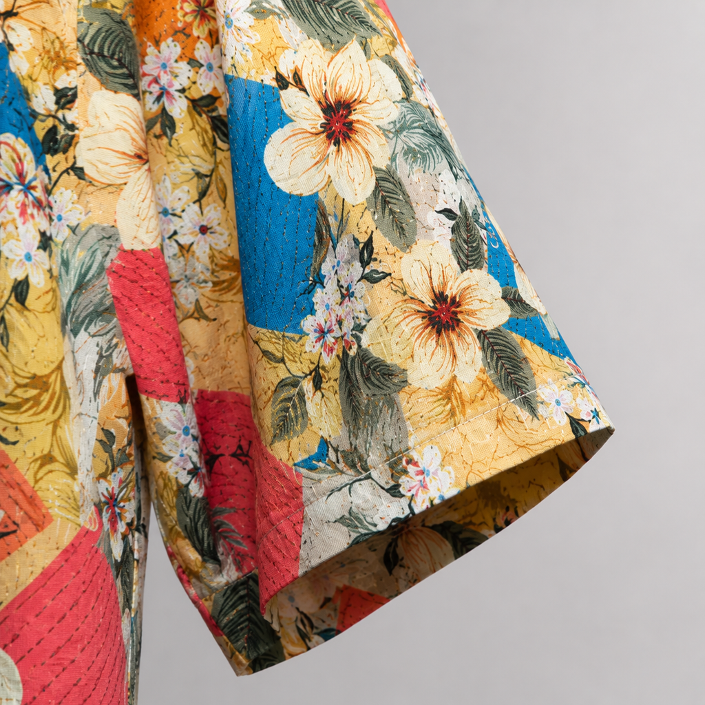 Men’s Tropical Floral Printed Half Sleeve Shirt – Multicolor