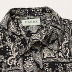 Premium Tee Black & White Paisley Printed