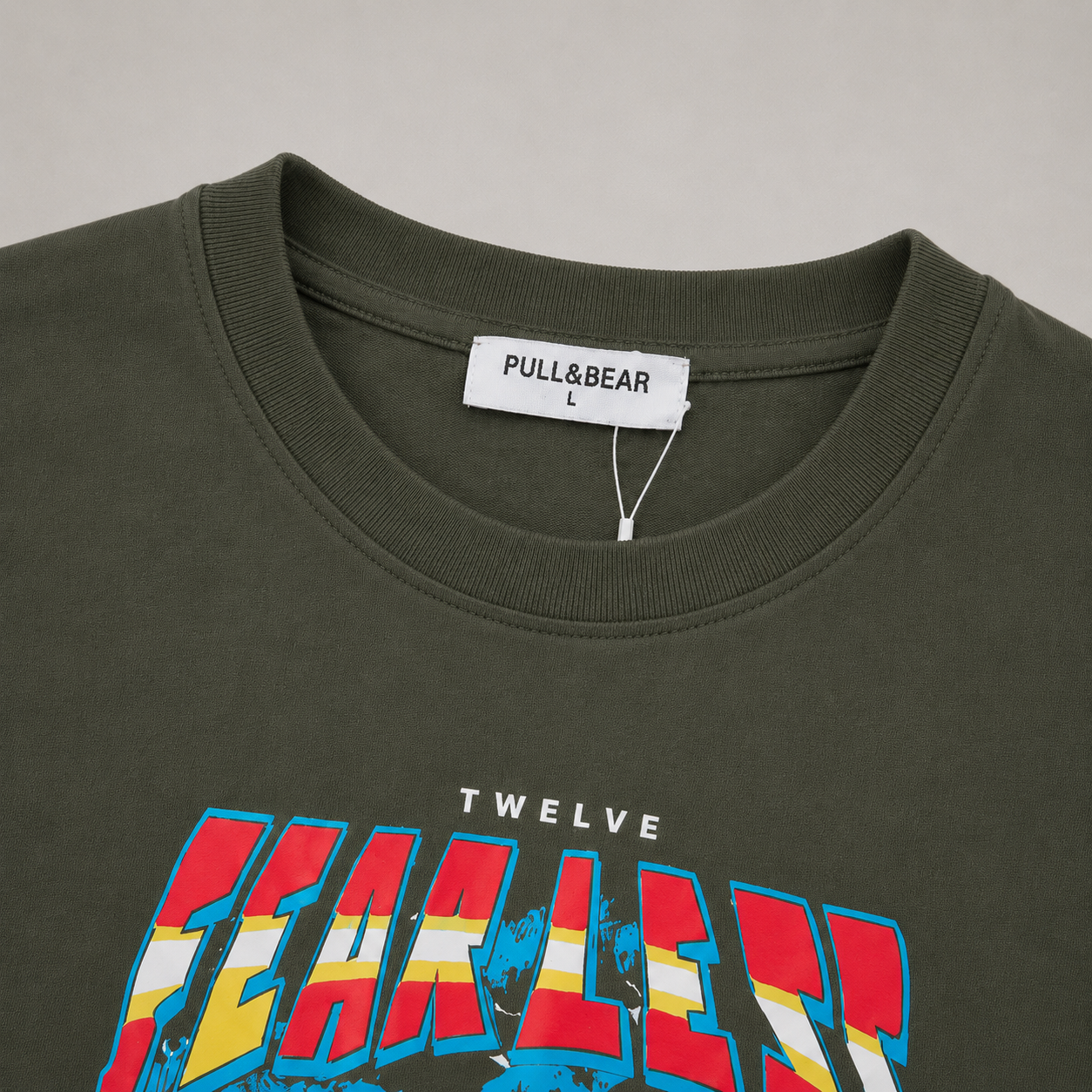 Men’s Oversized Racing Graphic Drop Shoulder Tee – Olive Green